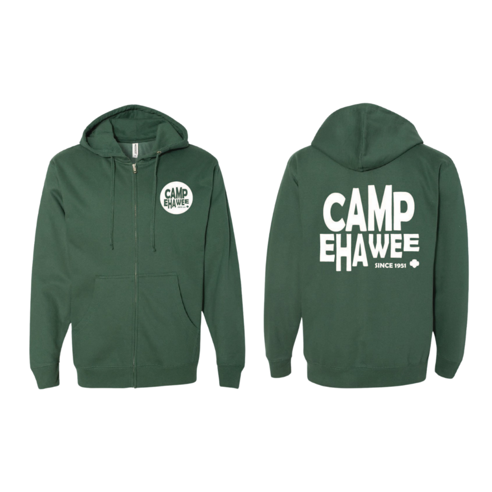 Badgerland Camps Camp Ehawee Zip Hoodie Adult