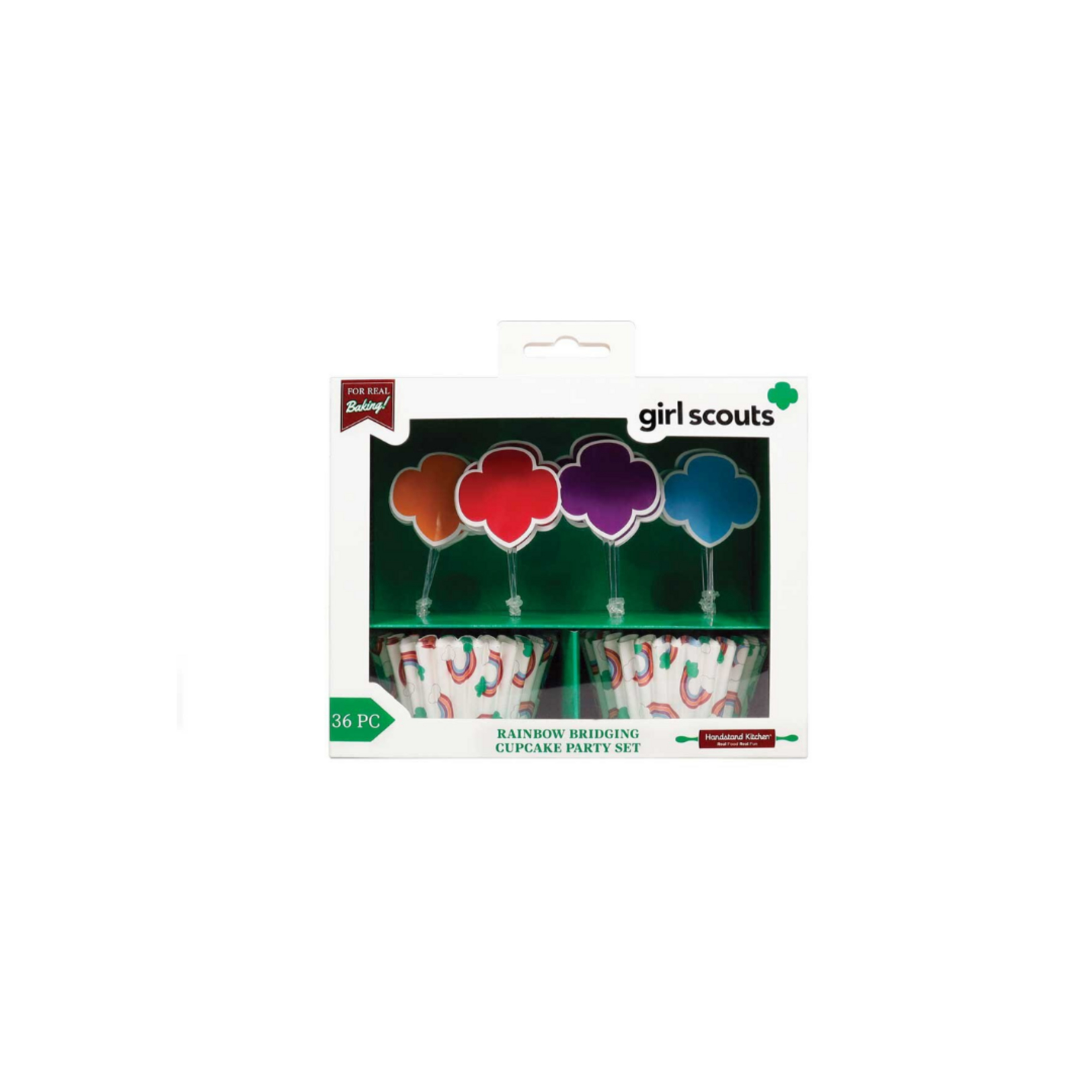 Girl Scout Merchandise Bridging Rainbow Cupcake Party Set
