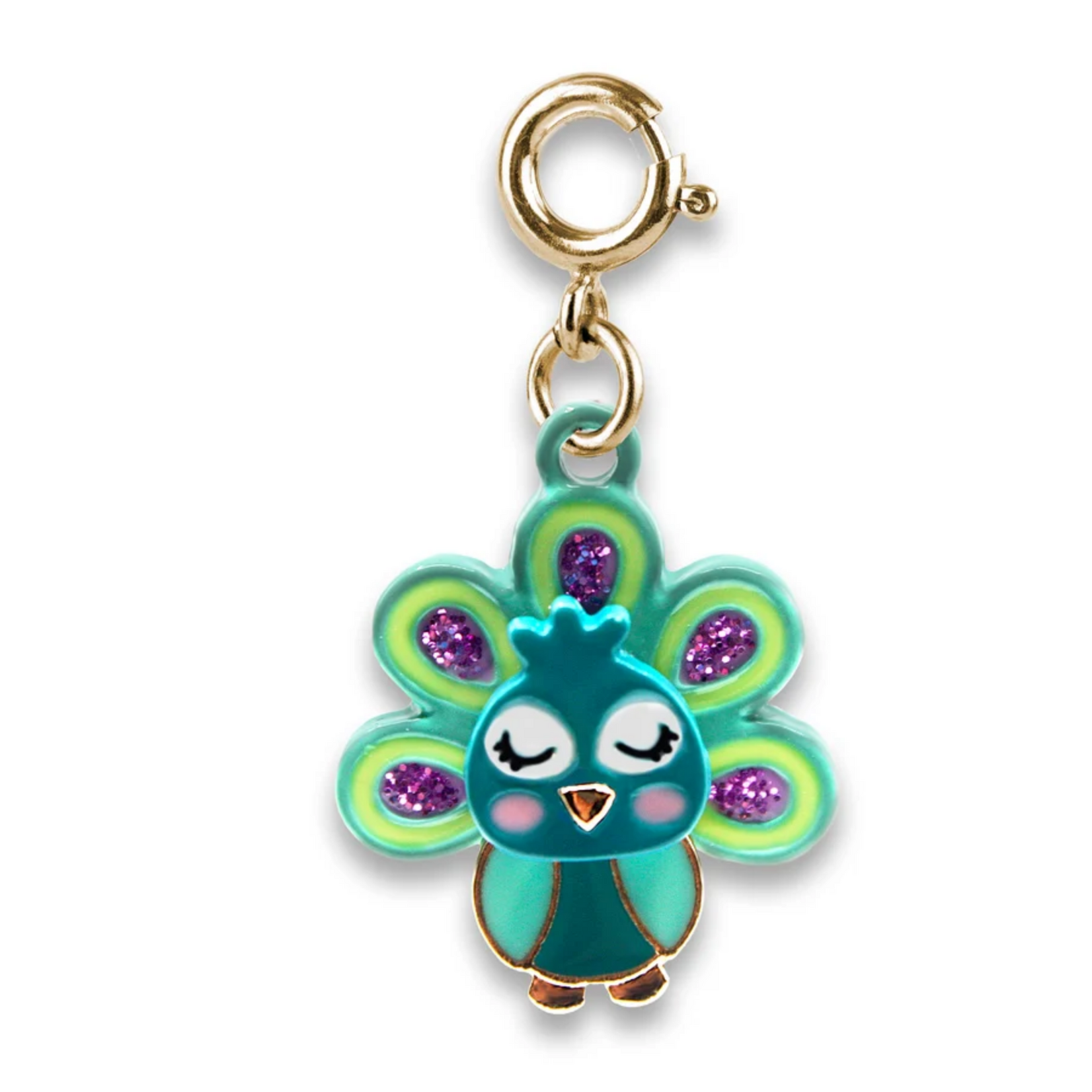 Charm It Charm It! Gold Swivel Peacock Charm