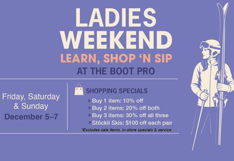 Ladies Weekend — Learn, Shop ’n Sip