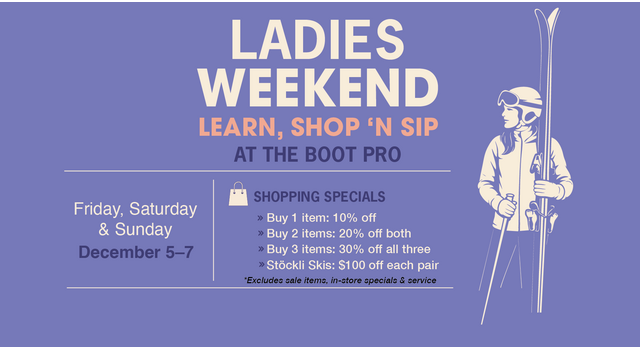 Ladies Weekend — Learn, Shop ’n Sip