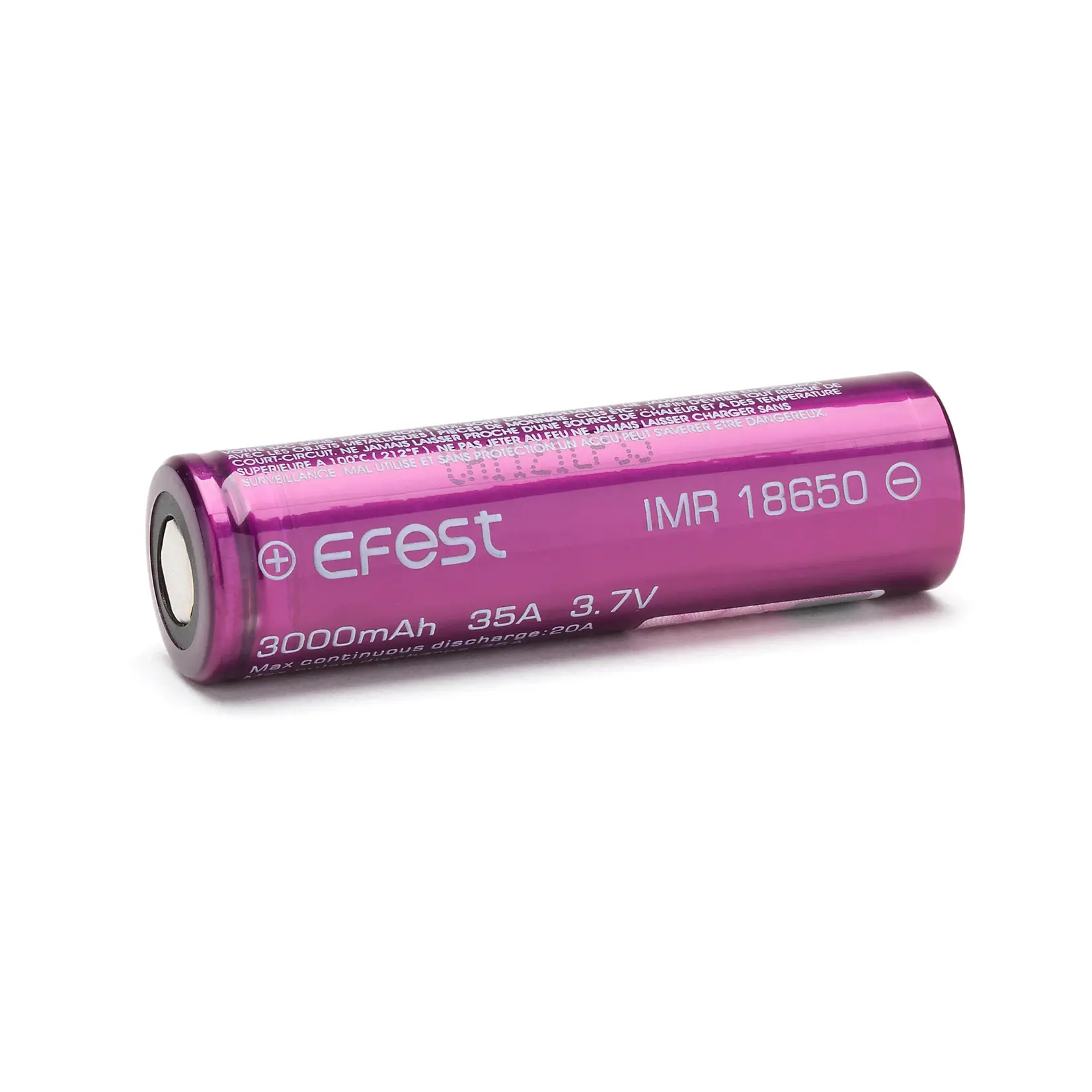 IMR 18650 3000mah Battery by Efest Flat Top