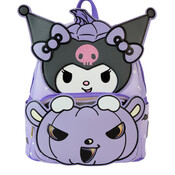 Loungefly Mini Backpack  ( Sanrio ) Kuromi Pumpkin Light UP