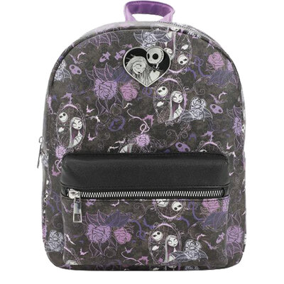 Mini Sac à Dos ( L'étrange Noël de Monsieur Jack ) Mauve et Noir Jack & Sally
