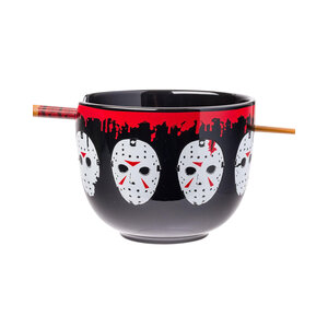 Ceramic Bowl with Chopsticks ( Friday the 13th ) Jason