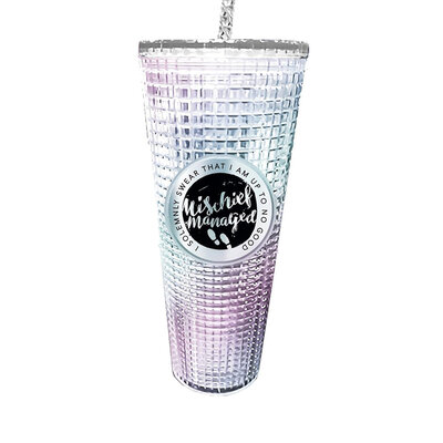 Acrylic Straw Glass ( Harry Potter ) Mischief Managed