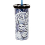 Verre en Acrylique avec Paille ( L'Étrange Noël de Monsieur Jack  ) Personnages R.I.P