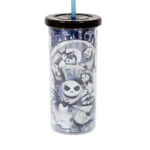 Verre en Acrylique avec Paille ( L'Étrange Noël de Monsieur Jack  ) Personnages R.I.P