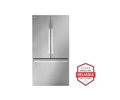 LG LG Counter-depth MAX 26.5-cu ft Smart French Door Refrigerator with Ice Maker and Water dispenser (Stainless Steel) ENERGY STAR  MODEL# LRFLC2706S