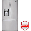 LG LG 28 cu. ft. 3 Door French Door Refrigerator with Ice and Water Dispenser and Craft Ice in PrintProof Stainless Steel  MODEL# LHFS28XBS    Stock# LG158