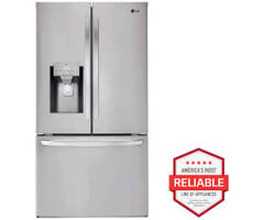 LG LG LHFS28XBS 28 cu. ft. 3 Door French Door Refrigerator with Ice and Water Dispenser and Craft Ice in PrintProof Stainless Steel
