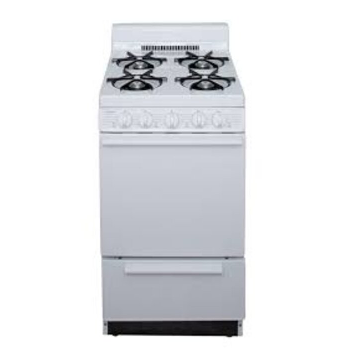 Holiday 20-in 4 Burners 2.4-cu ft Freestanding Natural Gas Range (White)  MODEL# SAK101OO    Stock# 1002-02