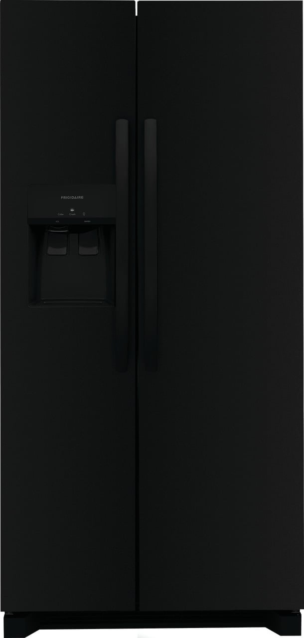 Frigidiare Frigidaire 22.3-cu ft Standard-Depth 33-in Wide Side-by-Side Refrigerator with Ice Maker ,Water and Ice Dispenser ( Black ) ENERGY STAR Certified MODEL # FRSS2323AB