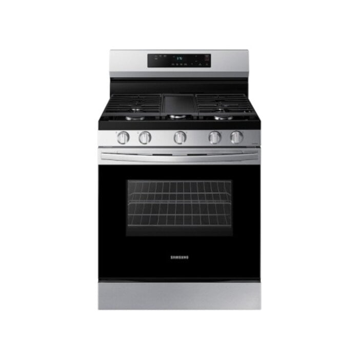 Samsung Samsung 30-in 5 burners 6.0-cu ft Freestanding Natural Gas Range ( Stainless Steel ) MODEL # NX60A6111SS