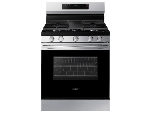 Samsung Samsung 30-in 5 burners 6.0-cu ft Freestanding Natural Gas Range ( Stainless Steel ) MODEL # NX60A6111SS