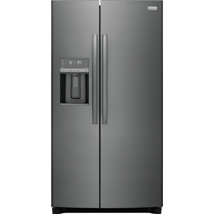 Frigidaire Gallery FRIGIDAIRE Gallery 25.6-cu ft Side-by-Side Refrigerator with Ice Maker, Water and Ice Dispenser (Fingerprint Resistant Black Stainless Steel) ENERGY STAR  MODEL# GRSS2652AD    Stock# 1391-21