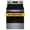 Whirlpool WHIRLPOOL (NIB) 30-in Glass Top 5 Burners 5.3-cu ft Steam Cleaning Freestanding Electric Range (Stainless Steel) MODEL# WFES3330RS