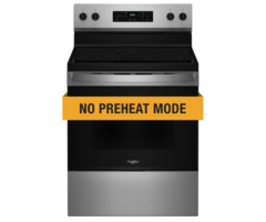 Whirlpool WHIRLPOOL (NIB) 30-in Glass Top 5 Burners 5.3-cu ft Steam Cleaning Freestanding Electric Range (Stainless Steel)  MODEL# WFES3330RS