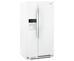 Whirlpool WHIRLPOOL WHIRLPOOL 24.6-cu ft Side-by-Side Refrigerator with Ice Maker, Water and Ice Dispenser (White)  MODEL# WRS315SDHW