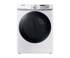 SAMSUNG 7.5-cu ft Stackable Steam Cycle Smart Electric Dryer (White)  MODEL# DVE45B6300W