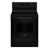Whirlpool WHIRLPOOL 30-in Glass Top 4 Burners 5.3-cu ft Freestanding Electric Range (Black)  MODEL# WFES3030RB