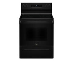 Whirlpool WHIRLPOOL 30-in Glass Top 4 Burners 5.3-cu ft Freestanding Electric Range (Black)  MODEL# WFES3030RB