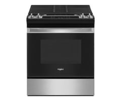 Whirlpool WHIRLPOOL 30-in 4 Burners 5-cu ft Self-cleaning Slide-in Natural Gas Range (Fingerprint Resistant Stainless Steel)  MODEL# WEG515S0LZ