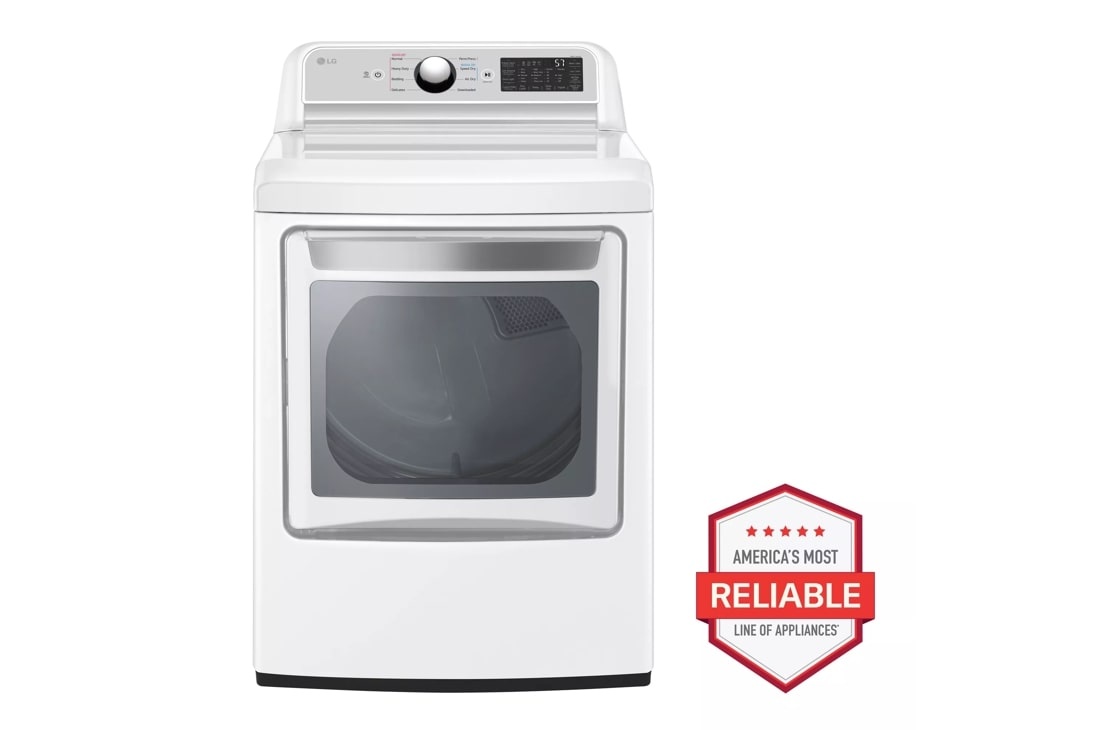 LG LG EasyLoad 7.3-cu ft Vented Smart Electric Dryer (White) ENERGY STAR  MODEL# DLE7400WE    Stock# 1424-22