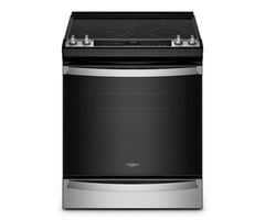 Whirlpool WHIRLPOOL 30-in Glass Top 5 Burners 6.4-cu ft Self-Cleaning Air Fry Convection Oven Slide-in Electric Range (Fingerprint Resistant Stainless Steel)  MODEL# WEE745H0LZ    Stock# 1424-39