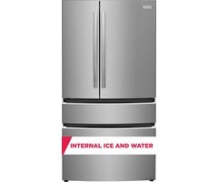 Frigidaire Gallery FRIGIDAIRE  Gallery Counter-depth 22.1-cu ft 4-Door French Door Refrigerator with Ice Maker and Water dispenser (Fingerprint Resistant Stainless Steel) ENERGY STAR  MODEL# GRMG2272CF
