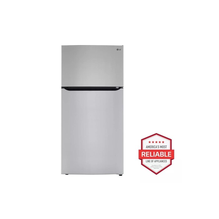 LG LG Internal Water Dispenser 23.8-cu ft Top-Freezer Refrigerator (Stainless Steel) Garage Ready ENERGY STAR MODEL# LRTLS2403S