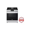 LG LG 30-in 5 Burners 5.8-cu ft Self-cleaning Air Fry Convection Oven Slide-in Smart Natural Gas Range (Printproof Stainless Steel) MODEL# LSGL5833F