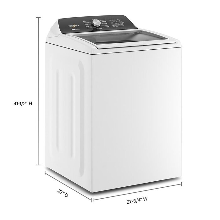 Whirlpool WHIRLPOOL Customize Washes 2 in 1 Removable Agitator 4.7-cu ft High Efficiency Impeller and Agitator Top-Load Washer (White) MODEL# WTW5057LW