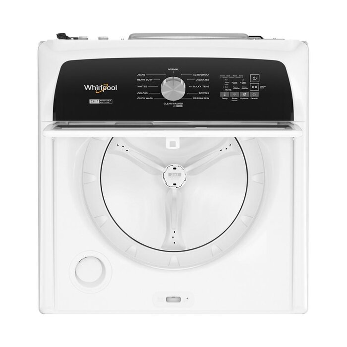 Whirlpool WHIRLPOOL Customize Washes 2 in 1 Removable Agitator 4.7-cu ft High Efficiency Impeller and Agitator Top-Load Washer (White) MODEL# WTW5057LW