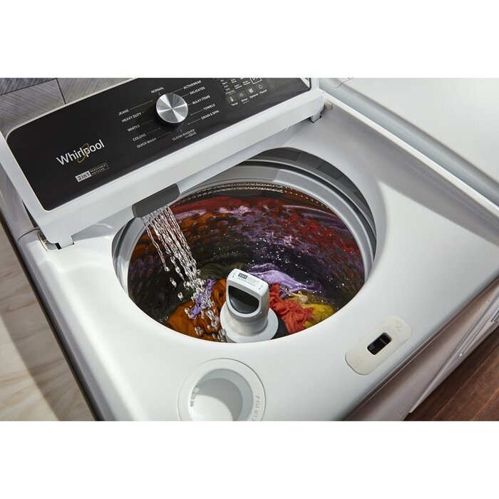 Whirlpool WHIRLPOOL Customize Washes 2 in 1 Removable Agitator 4.7-cu ft High Efficiency Impeller and Agitator Top-Load Washer (White) MODEL# WTW5057LW