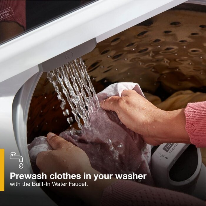 Whirlpool WHIRLPOOL Customize Washes 2 in 1 Removable Agitator 4.7-cu ft High Efficiency Impeller and Agitator Top-Load Washer (White) MODEL# WTW5057LW