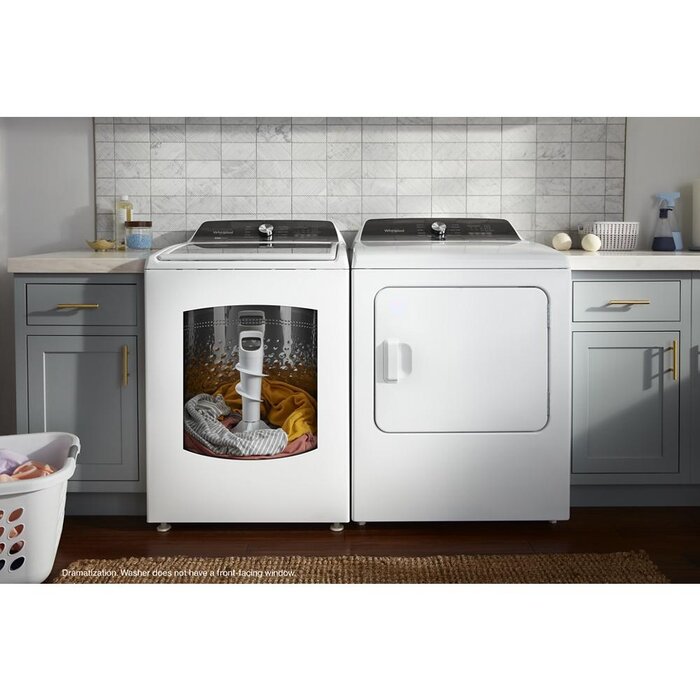 Whirlpool WHIRLPOOL Customize Washes 2 in 1 Removable Agitator 4.7-cu ft High Efficiency Impeller and Agitator Top-Load Washer (White) MODEL# WTW5057LW