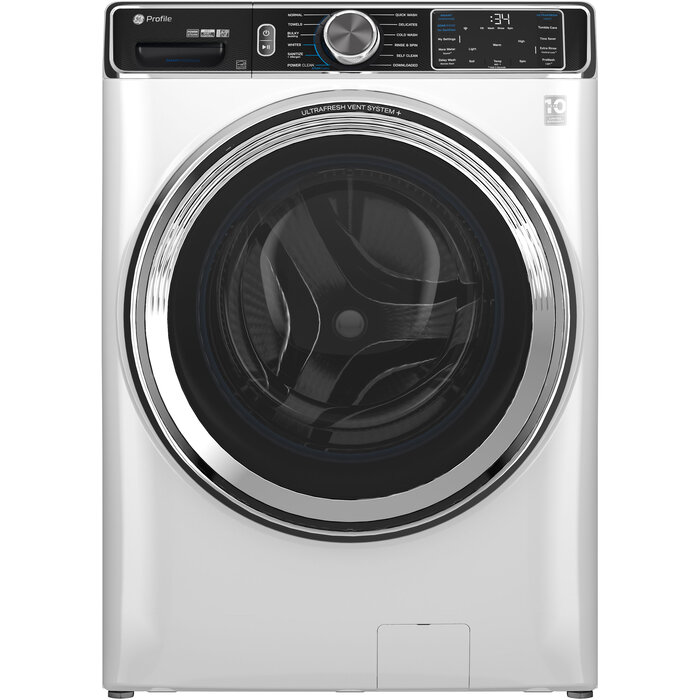 GE Profile GE Profile UltraFresh Vent System Plus 5.3-cu ft High Efficiency Stackable Steam Cycle Smart Front-Load Washer (White) ENERGY STAR  MODEL# PFW870SSVWW    Stock# 2004-49