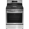 Frigidiare FRIGIDAIRE 30-in 5 Burners 5.1-cu ft Self & Steam Cleaning Air Fry Convection Oven Freestanding Natural Gas Range (Fingerprint Resistant Stainless Steel)  MODEL# GCRG3060BF    Stock# J7777