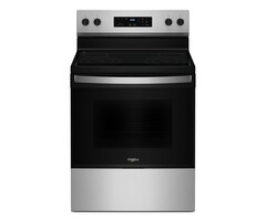 Whirlpool WHIRLPOOL Flexible Cooktop 30-in Glass Top 4 Burners 5.3-cu ft Freestanding Electric Range (Stainless Steel)  MODEL# WFES3030RS    Stock# 8002-28