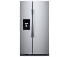 Whirlpool Whirlpool 24.6-cu ft Side-by-Side Refrigerator with Ice Maker, Water and Ice Dispenser (Fingerprint Resistant Stainless Steel)  MODEL# WRS315SDHZ