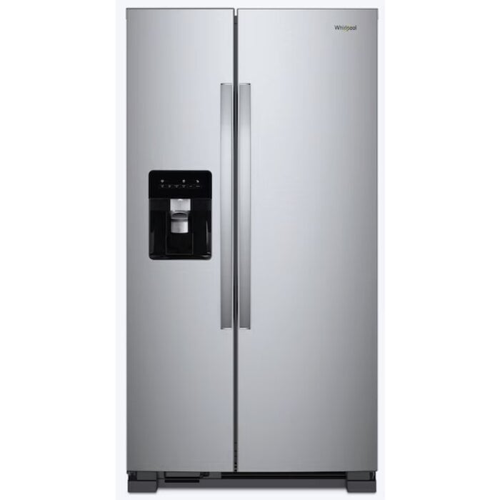 Whirlpool Whirlpool 24.6-cu ft Side-by-Side Refrigerator with Ice Maker, Water and Ice Dispenser (Fingerprint Resistant Stainless Steel)  MODEL# WRS315SDHZ