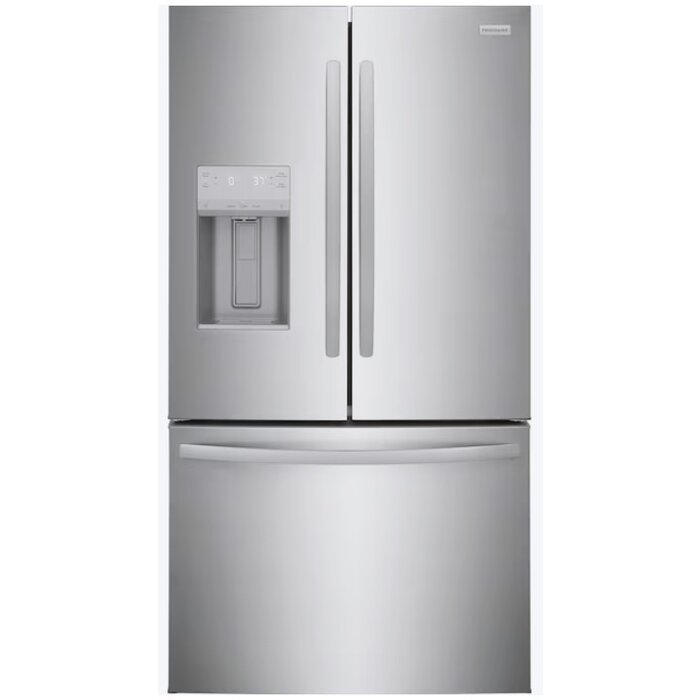 FRIGIDAIRE 27.8-cu ft French Door Refrigerator with Ice Maker, Water and Ice Dispenser (Fingerprint Resistant Stainless Steel) ENERGY STAR  MODEL# FRFS282LAF    Stock# 1458-45