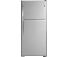 GE GE Garage-ready 21.9-cu ft Top-Freezer Refrigerator (Stainless Steel) Garage Ready  MODEL# GTS22KYNRFS