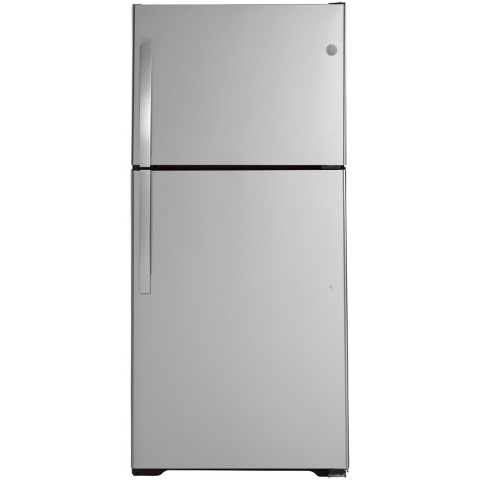 GE GE Garage-ready 21.9-cu ft Top-Freezer Refrigerator (Stainless Steel) Garage Ready  MODEL# GTS22KYNRFS    Stock# 8003-36