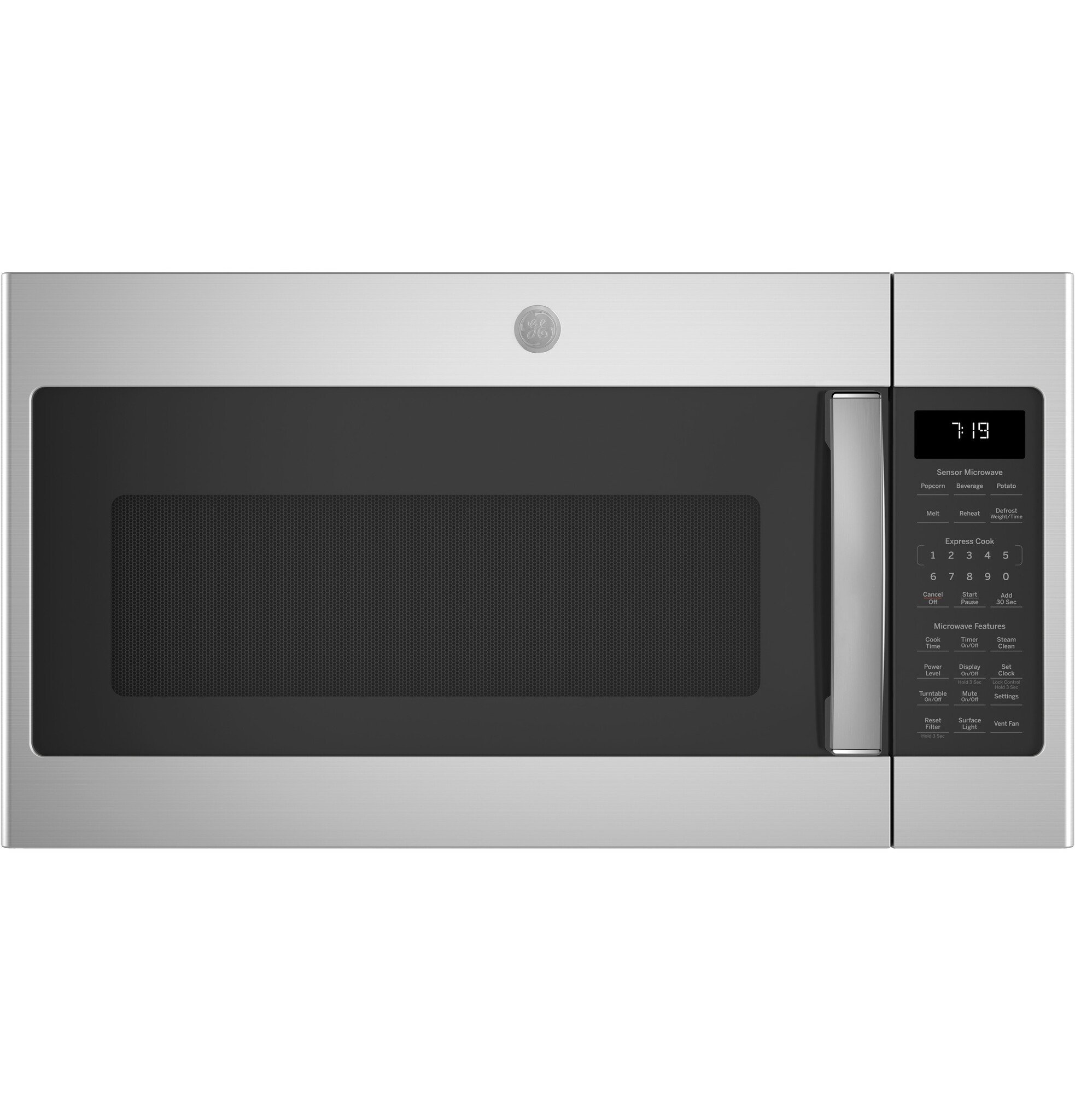 GE 1.9-cu ft 1000-Watt 29.75-in Over-the-Range Microwave with Sensor Cooking (Stainless Steel)  MODEL# JNM7196SKSS    Stock# 8007-02