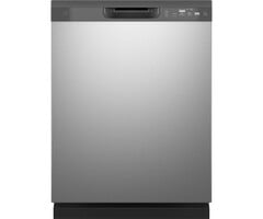 GE GE Dry Boost 24-in Front Control Built-In Dishwasher (Stainless Steel) ENERGY STAR, 55-dBA Standard Sound Level  MODEL# GDF535PSRSS    Stock# 8007-09