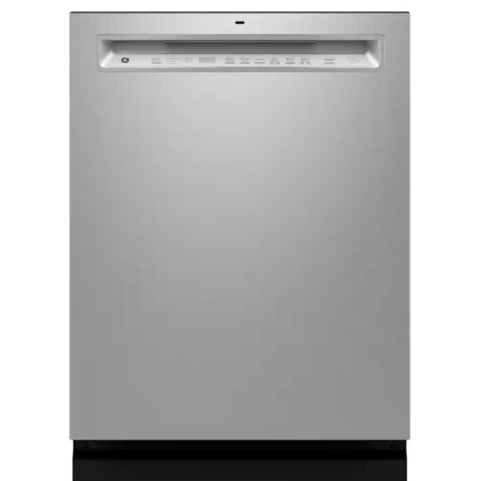 GE GE 24 in. Fingerprint Resistant Stainless Steel Front Control Built-In Tall Tub Dishwasher w/ 3rd Rack, Bottle Jets, 45 dBA Model#GDF670SYVFS
