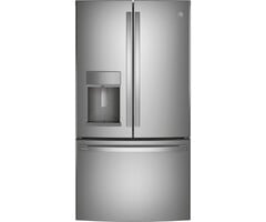 GE Profile GE Profile 27.8-cu ft 3 Door French Door Refrigerator with Ice Maker, Water and Ice Dispenser (Fingerprint-Resistant Stainless Steel) ENERGY STAR MODEL# PFE28KYNFS