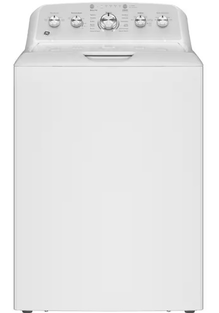 GE GE 4.6 cu. ft. High-Efficiency Top Load Washer in White with Stain PreTreat, ENERGY STAR MODEL# GTW538ASWWS Stock# 8006-12